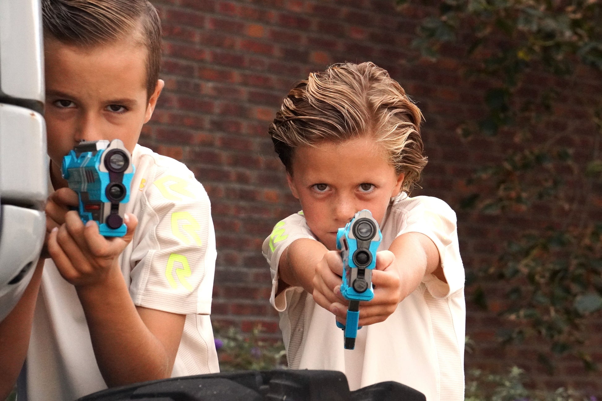 Kinderfeestje lasergamen buiten